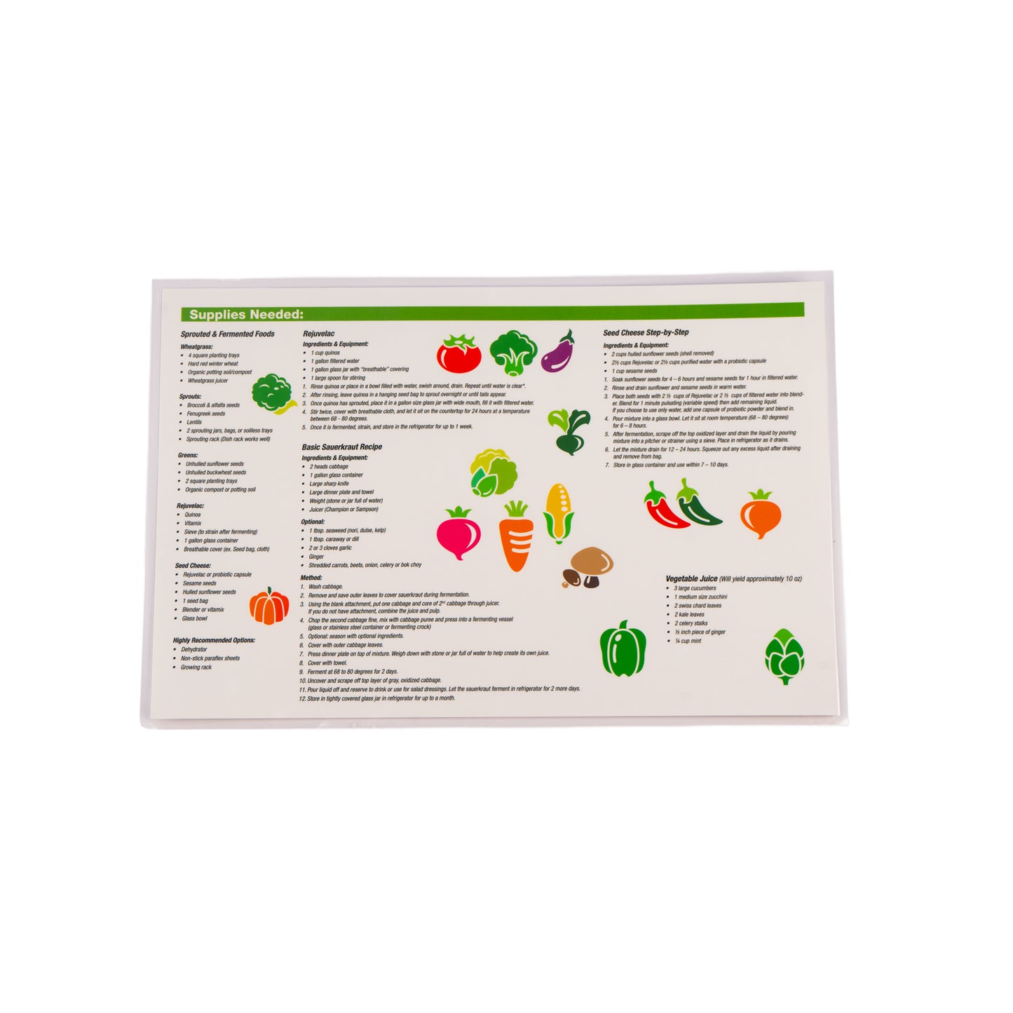 OHI Sprouted & Fermented Foods Calendar Placemat
