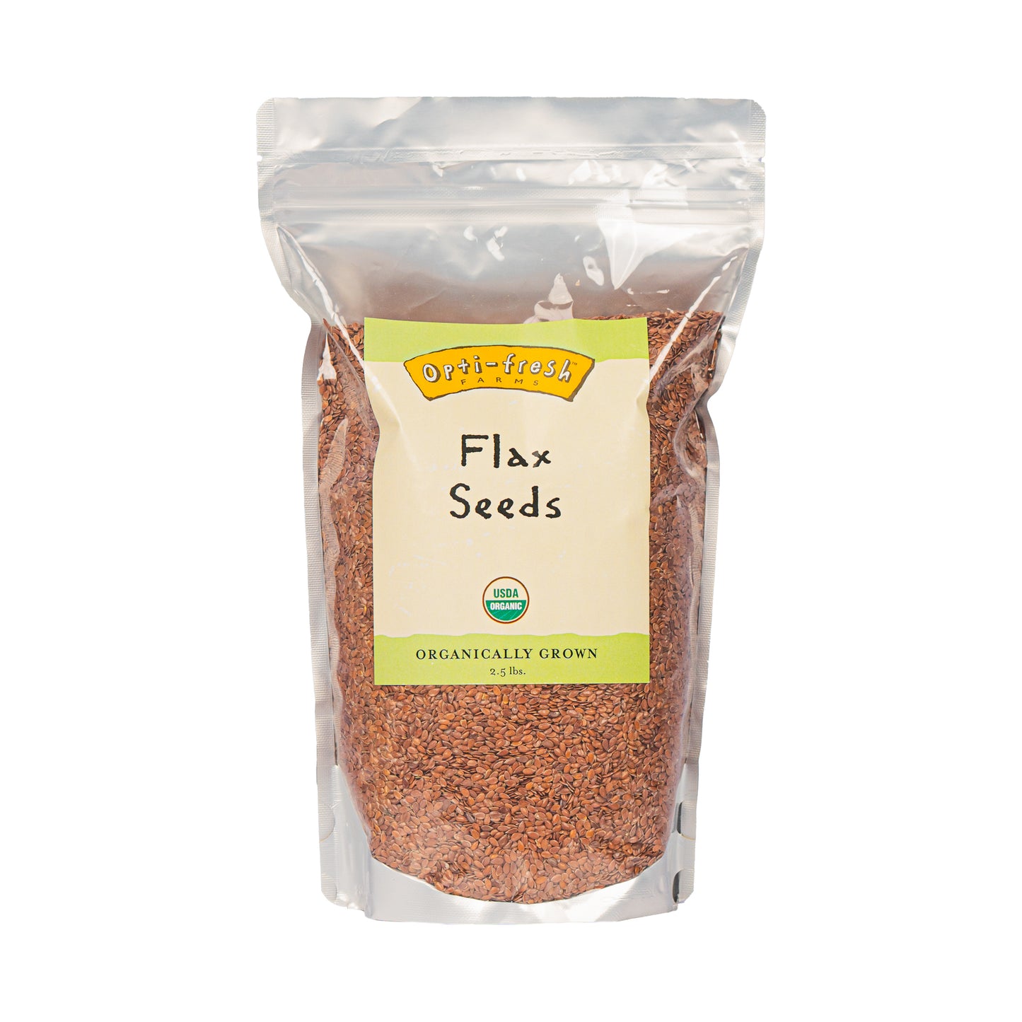 Opti-fresh® Farms Flax Seeds – 2.5 lbs (USDA Organic)