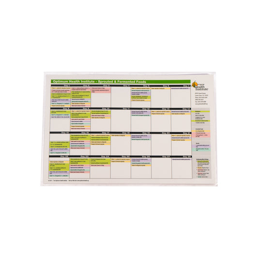 OHI Sprouted & Fermented Foods Calendar Placemat