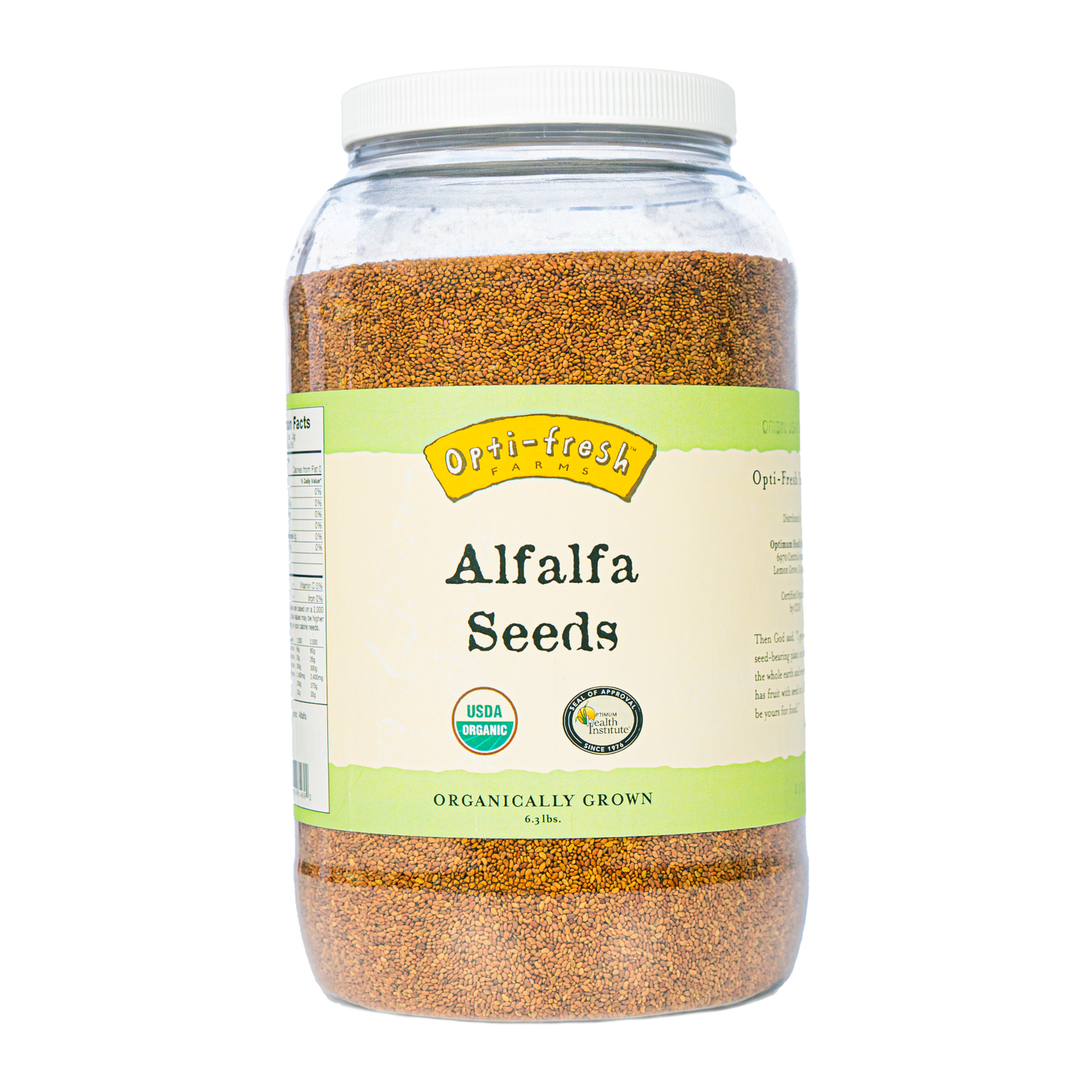 Opti-fresh® Farms Alfalfa Seeds – 6.3 lbs (USDA Organic)