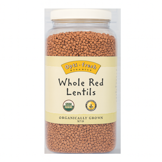 Opti-fresh® Farms Whole Red Lentils – 6.5 lbs (USDA Organic)
